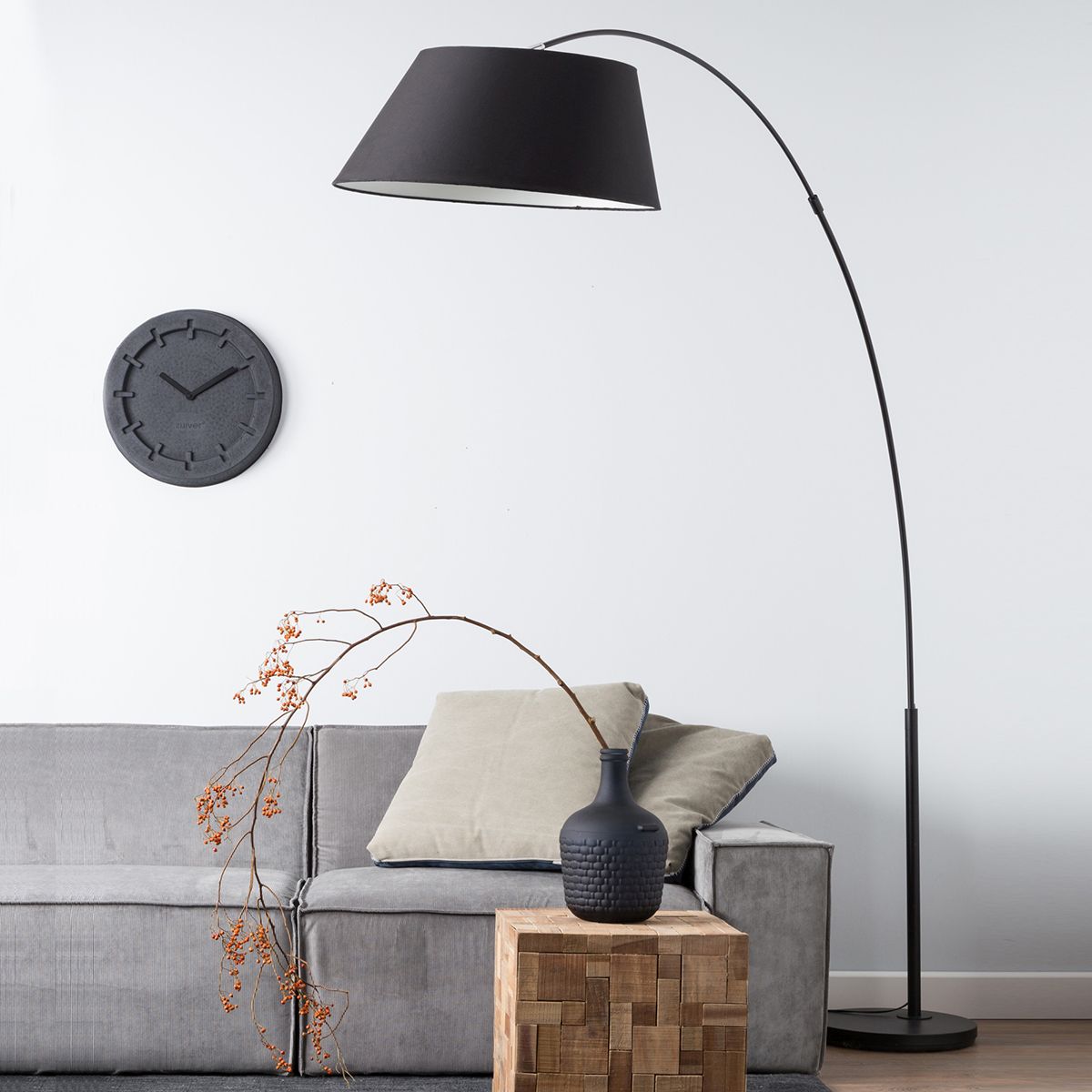 tall curved lamp