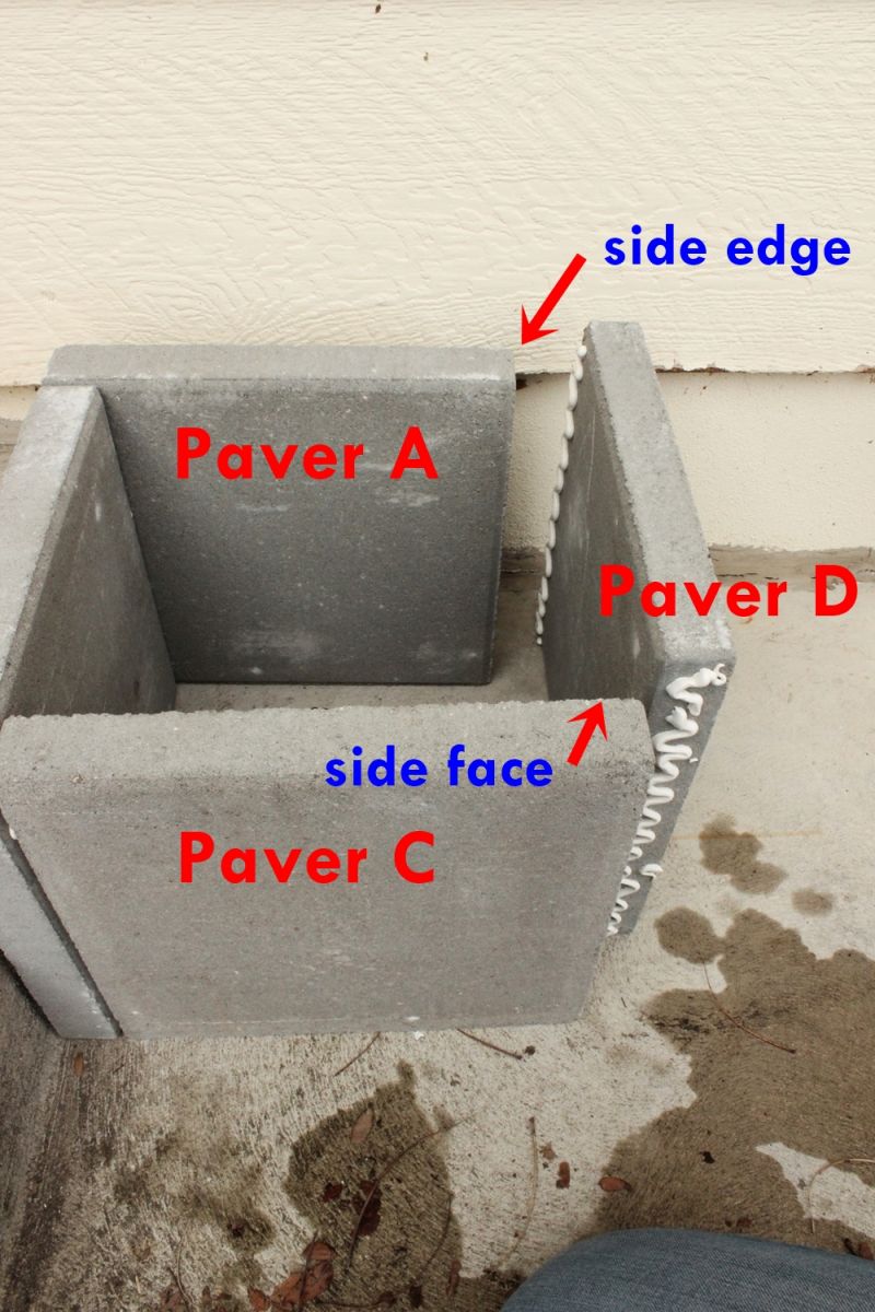 DIY Concrete Planters-paver a and b