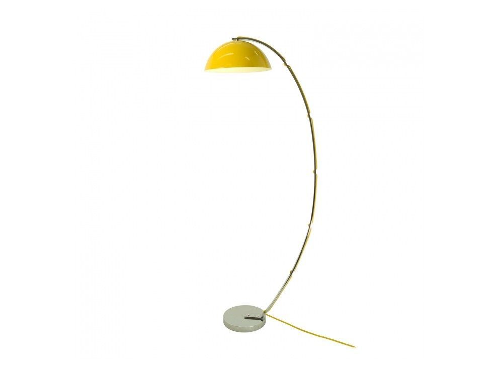 yellow arc floor lamp