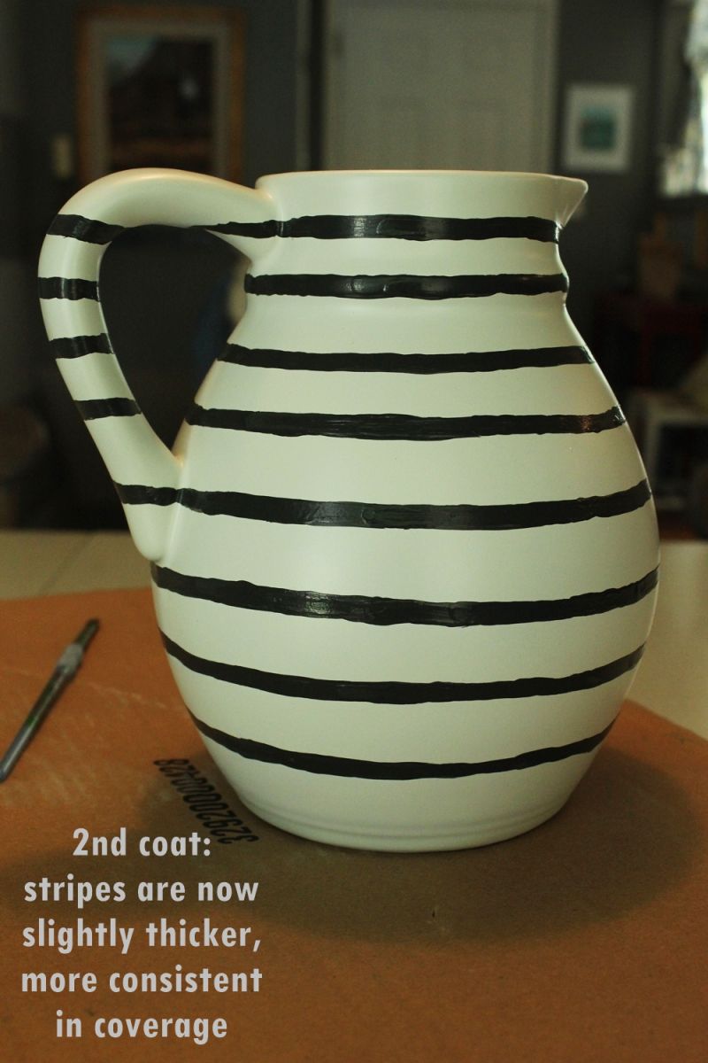 DIY Hand Painted Striped Vase Cool