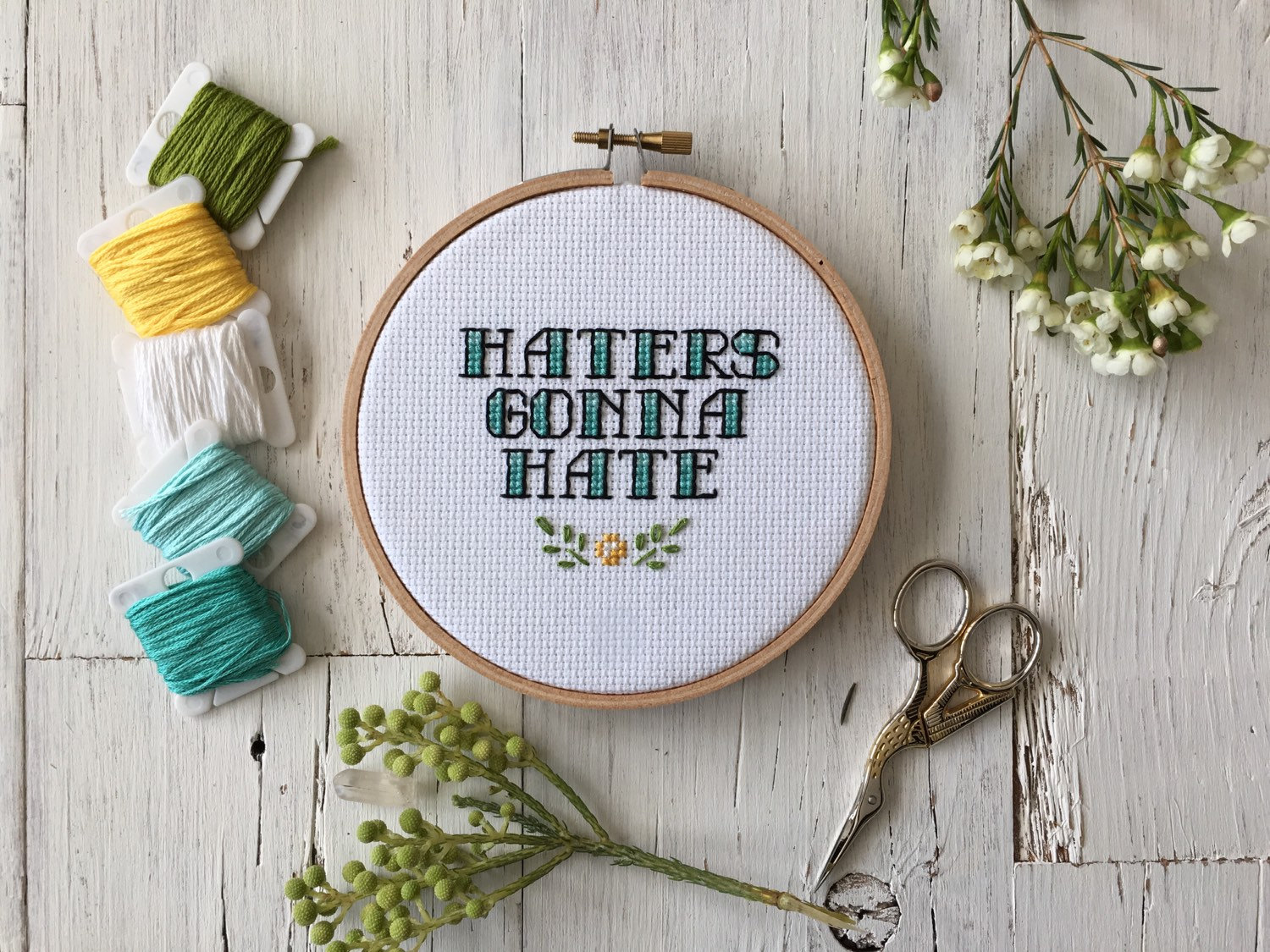 Haters gonna hate cross stitch