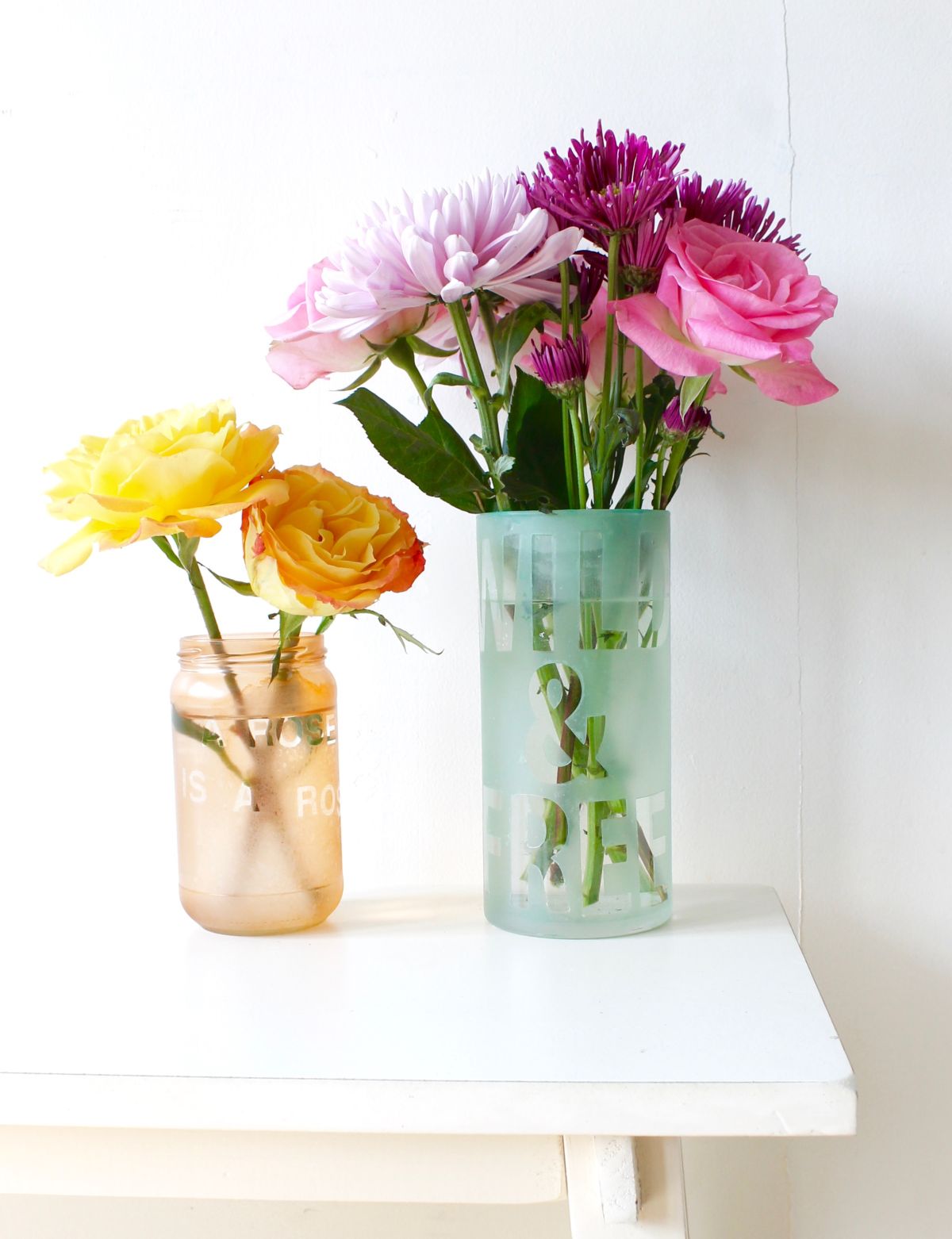 How To Etch Glass And Create Cool Vases for Flower Puns