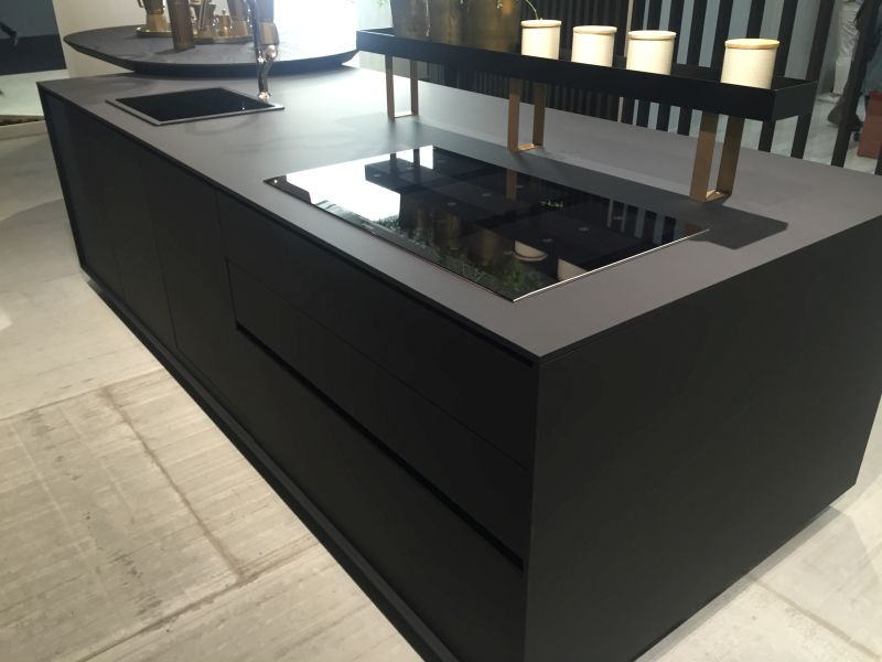 Drama And Elegance Reflected In A Black Kitchen Countertop