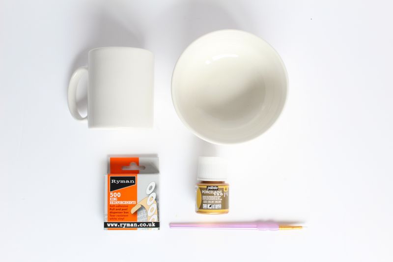 DIY Gold Painted Crockery Supplies