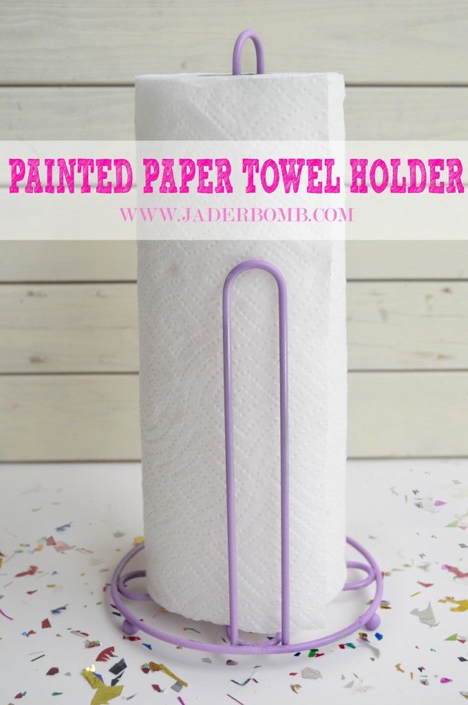 How to create a diy paint holder from a paper towel holder + 4