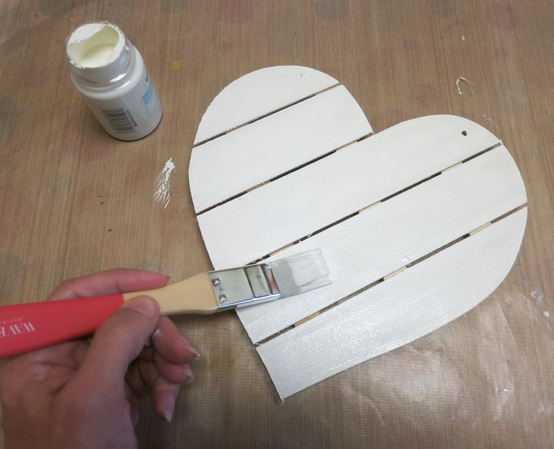 Shabby Chic Wood Heart Decor