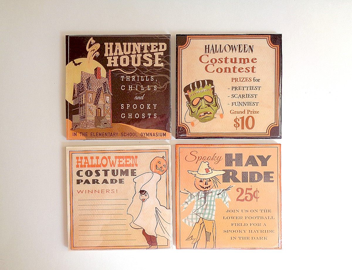 Last Minute Halloween Coasters Project