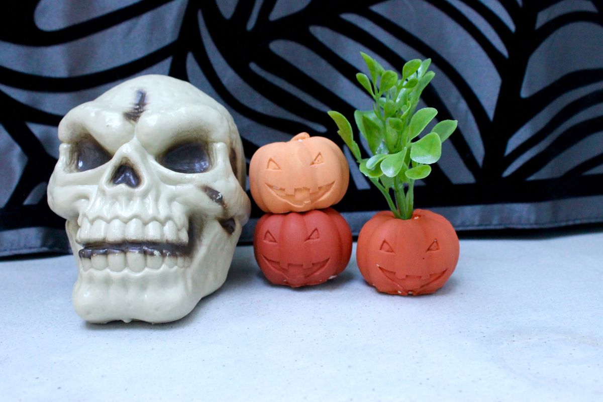 Mini Halloween Pumpkin Air Plant Holders