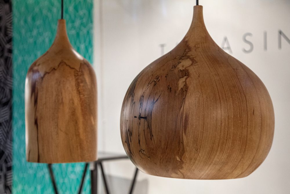 Wooden tree pendant lights