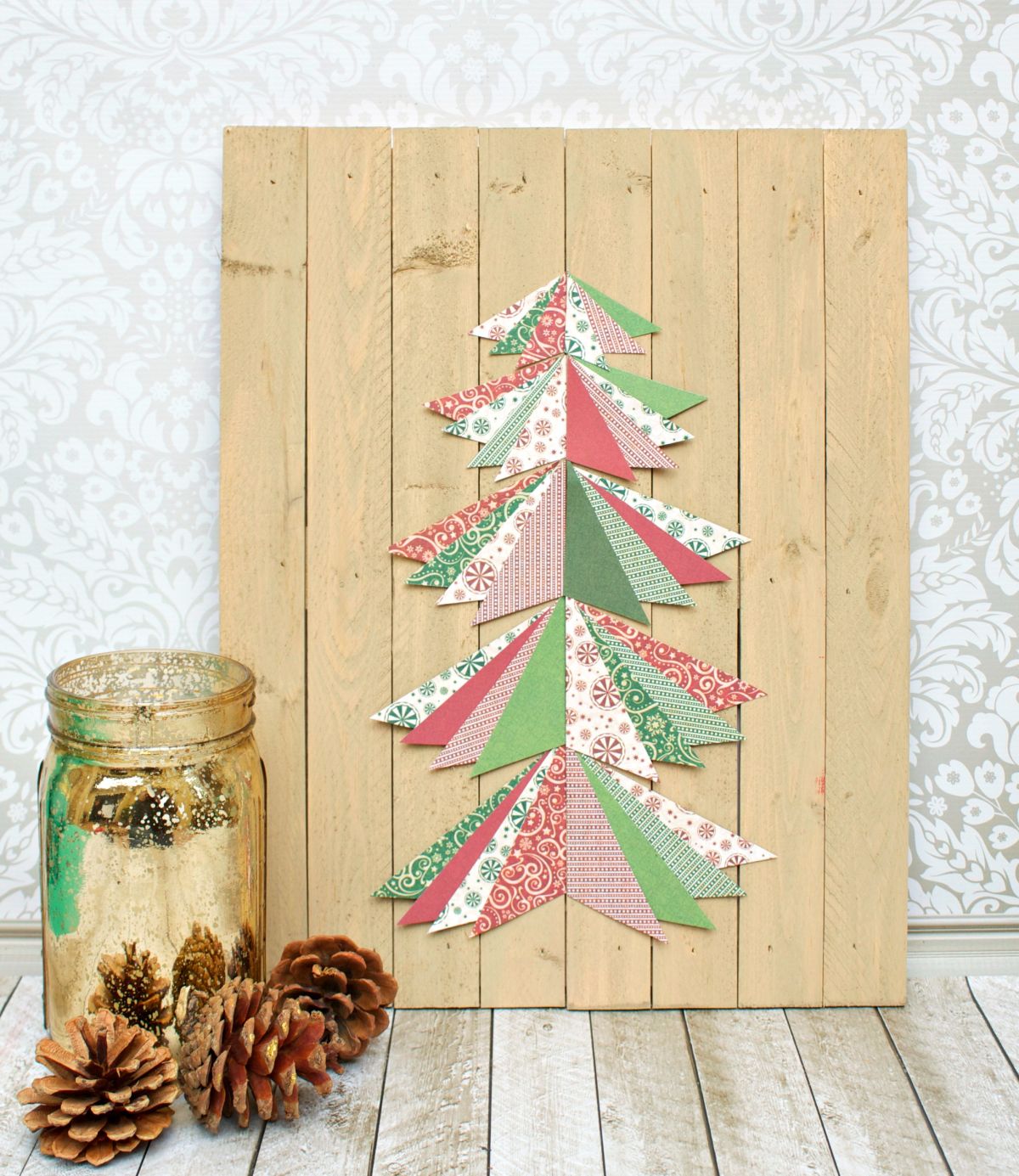 paper christmas tree wall