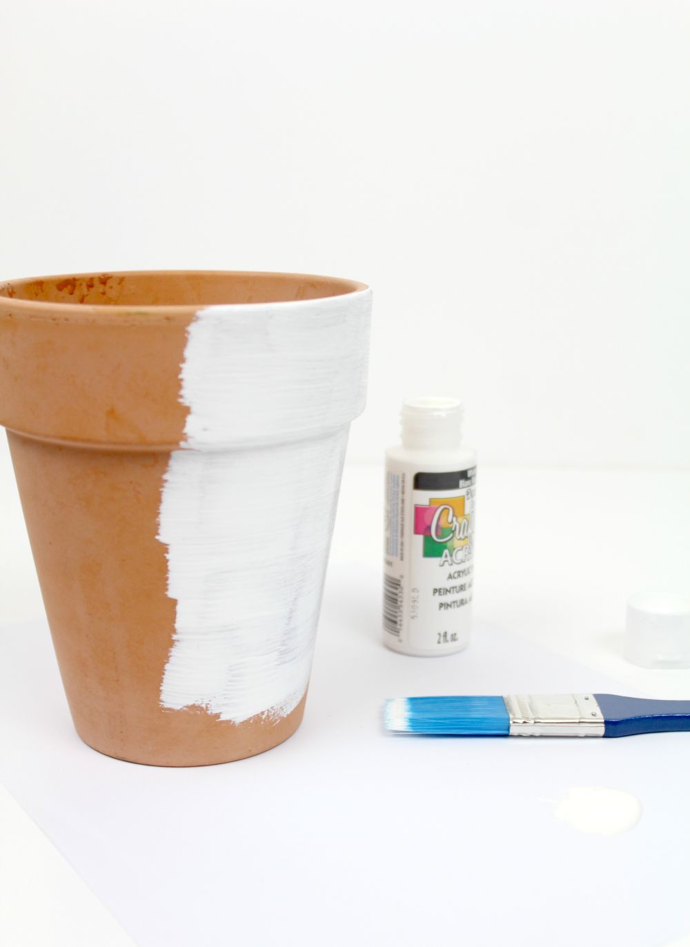 DIY Copper Foil Planter Start Painting