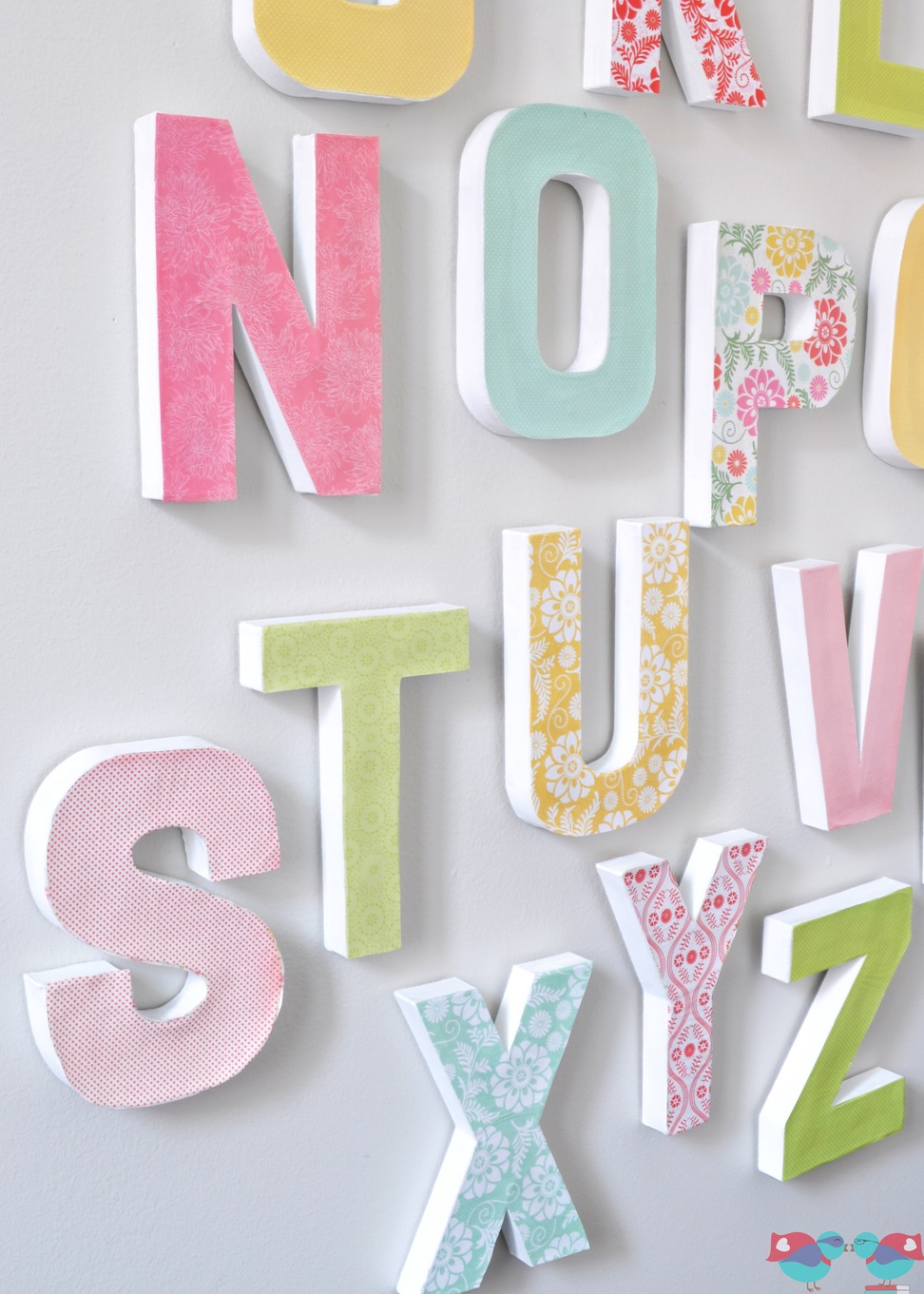 DIY alphabet wall