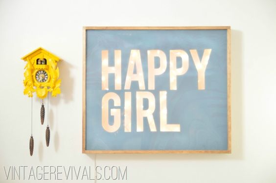 DIY wordy lights sign