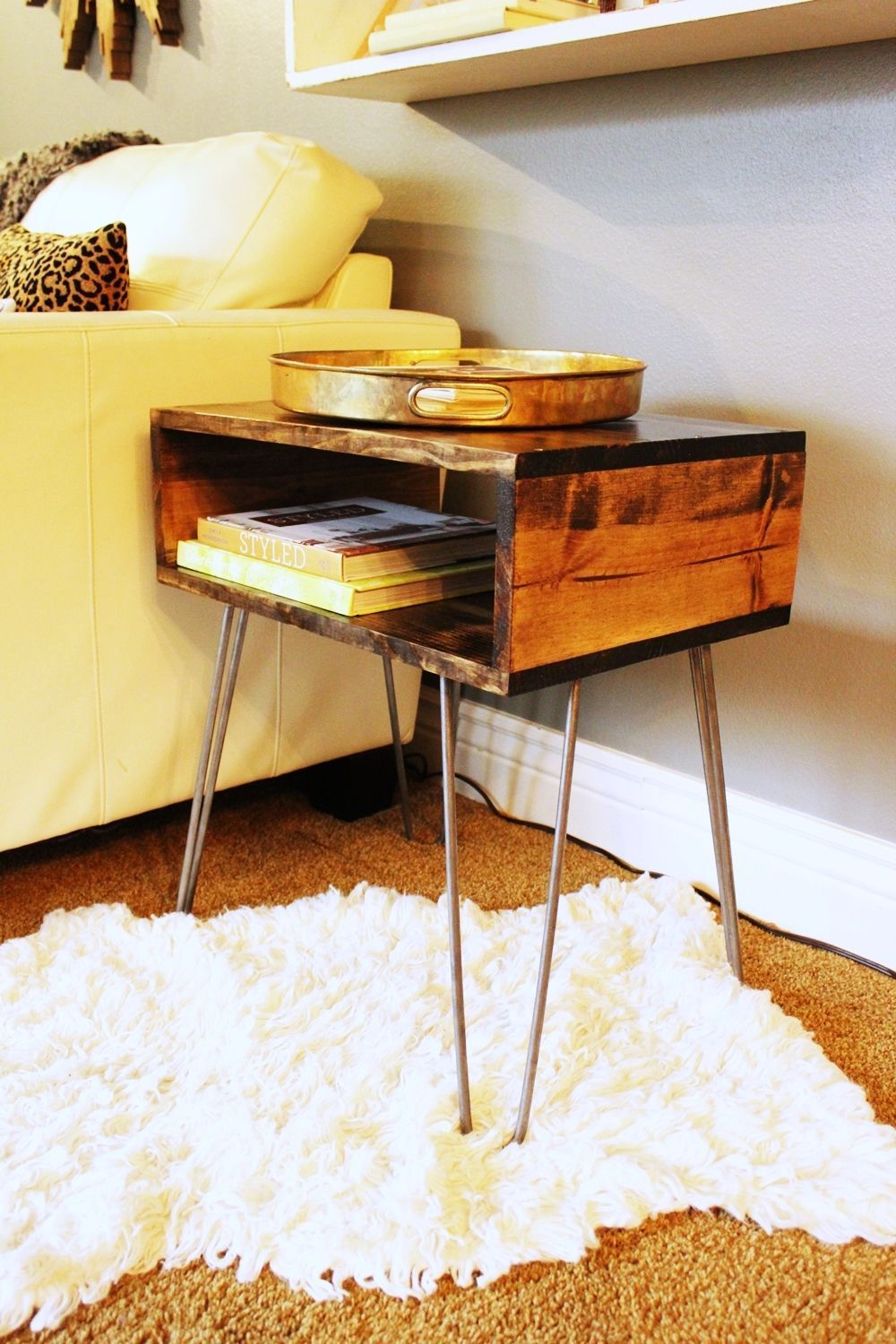 Hairpin Leg Side Table - Nighstand