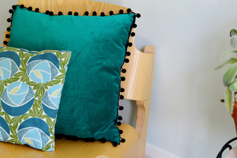 Pillow Makeover with Pom Pom