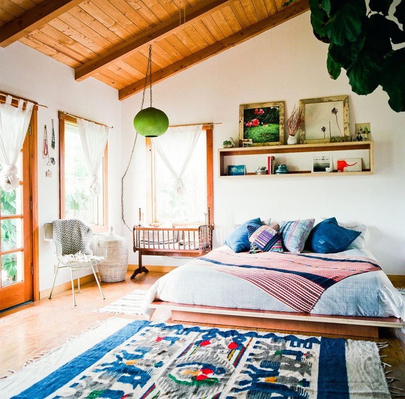 Boho bedroom natural light