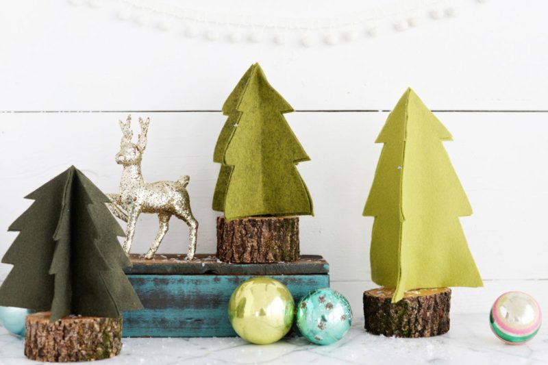 Mini Felt Tree Felt Christmas Trees DIY | Easy DIY Christmas Home Decor!