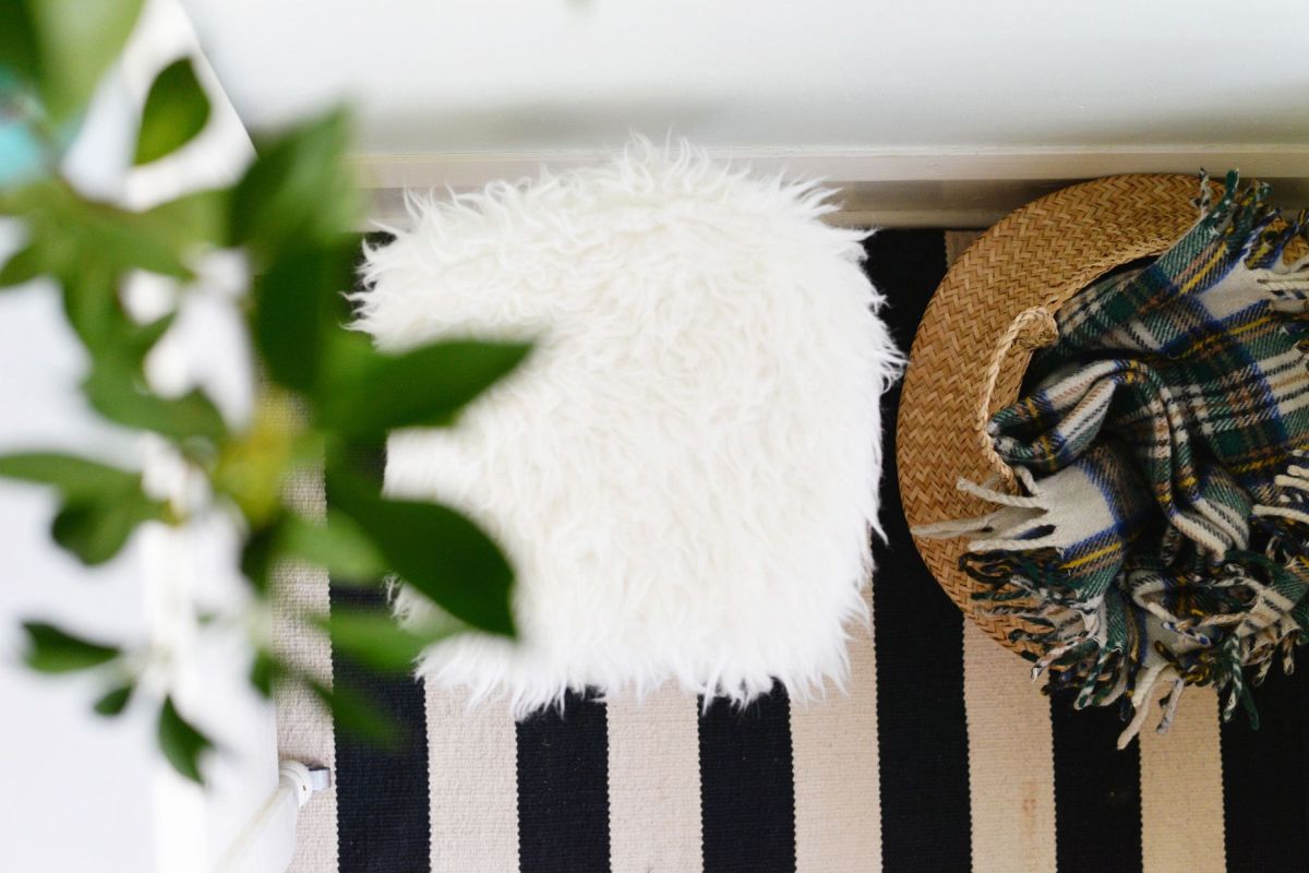 DIY Faux Fur Stool Project