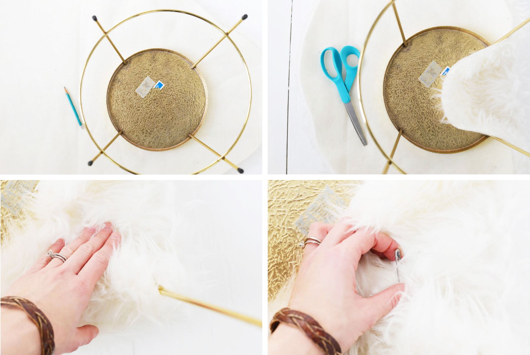 DIY Faux Fur Stool Tutorial