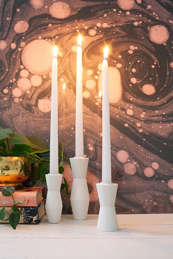 DIY modern candleholders