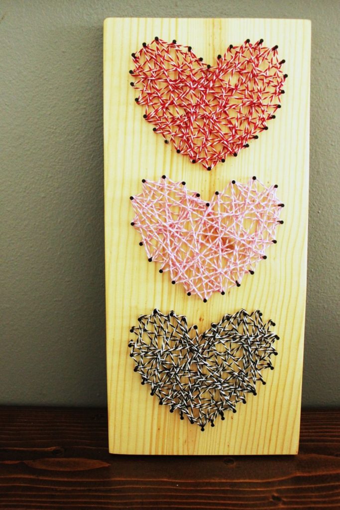 DIY Baker’s Twine Heart String Art