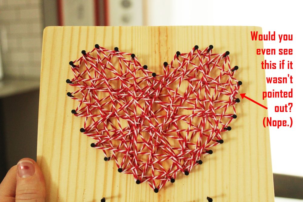 DIY Heart String Wall Art