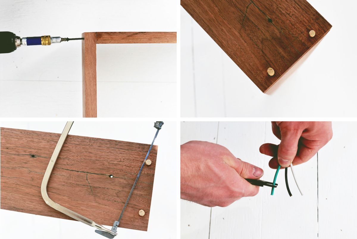 glue the edges of the narrow sofa table