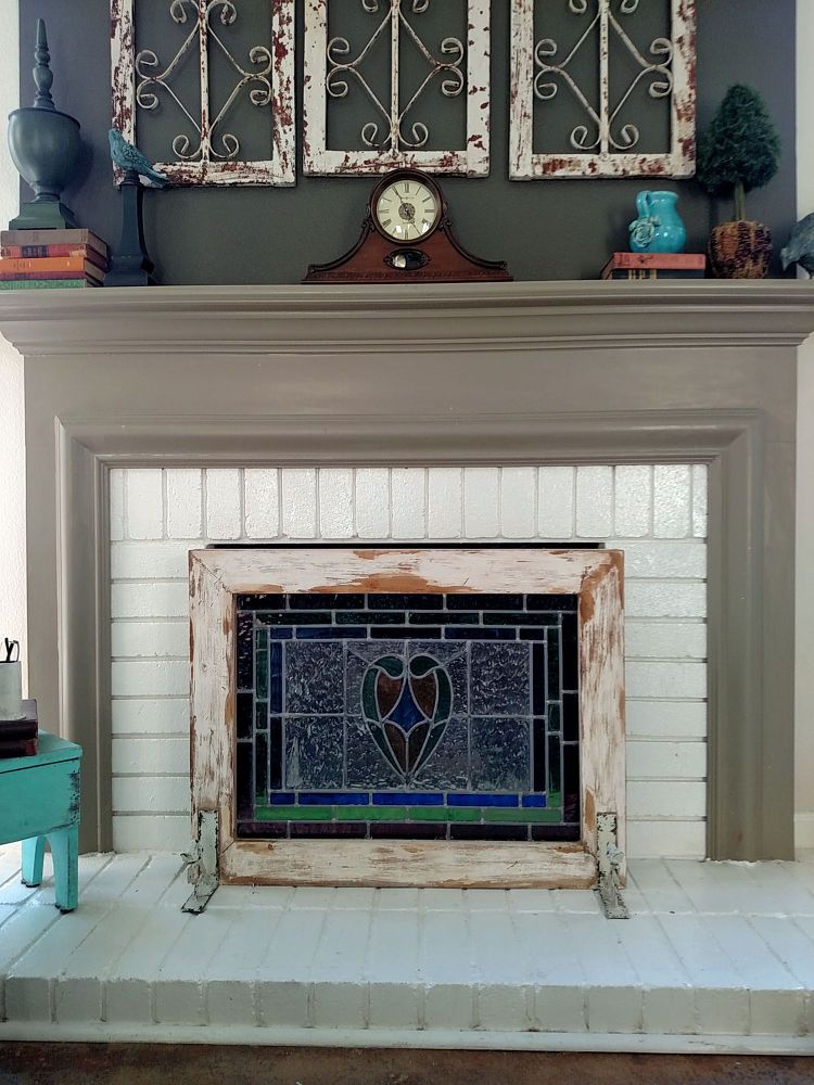 Wood Fireplace Screen