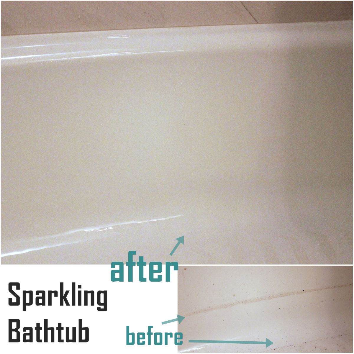 How to Clean a Bathtub - Before and after tutorial cleaning