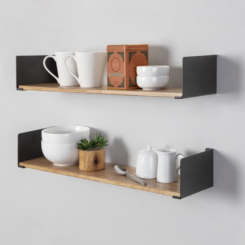 Modern 2 Piece Floating Shelf