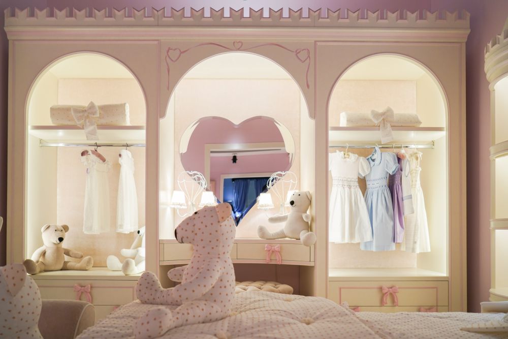 You can turn anything into.a work of art, even make a closet look like a princess' wardrobe