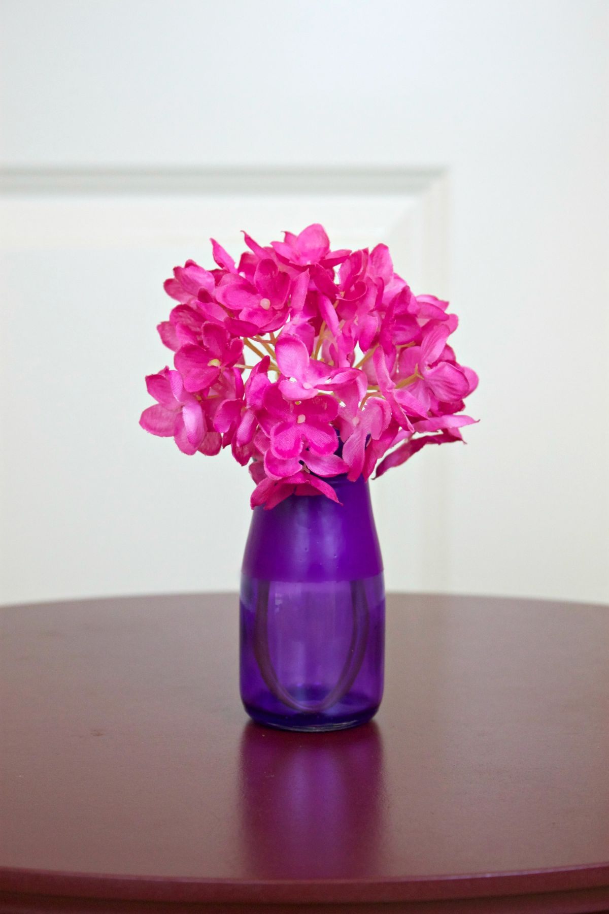 Make Beautiful Two Toned Tinted Glass Decor flower vase