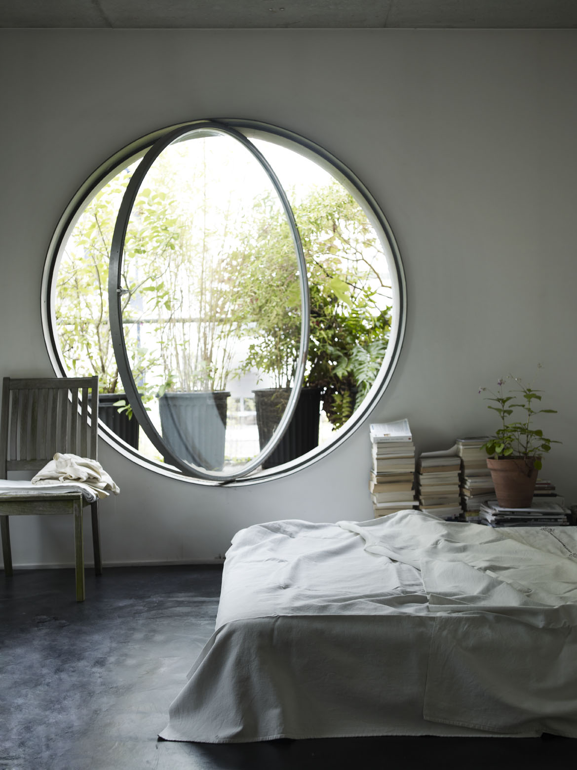 Bathroom Locomotive Ranch Trailer by Andrew Hinman Architecture Round Window