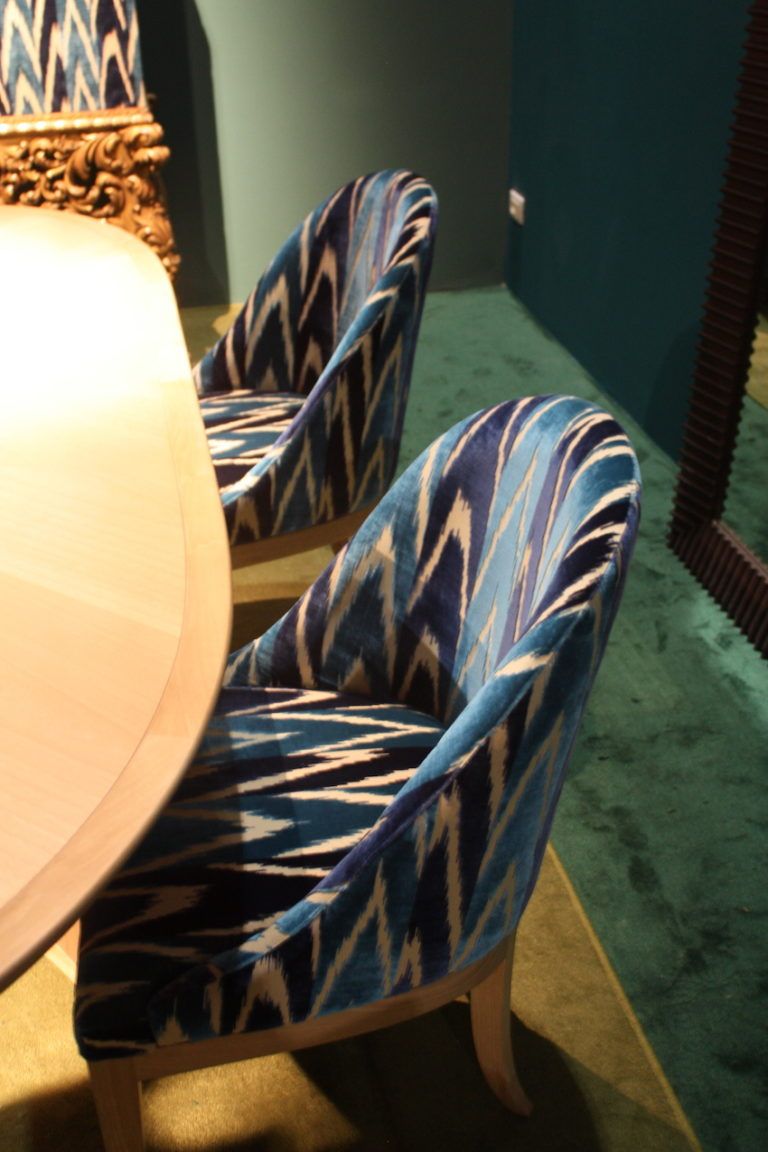 Boffi chevron dining chairs