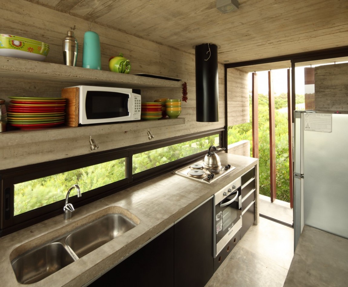 Casas del Sol Resort in Thailand With Cement countertop for kitchen and polished floor