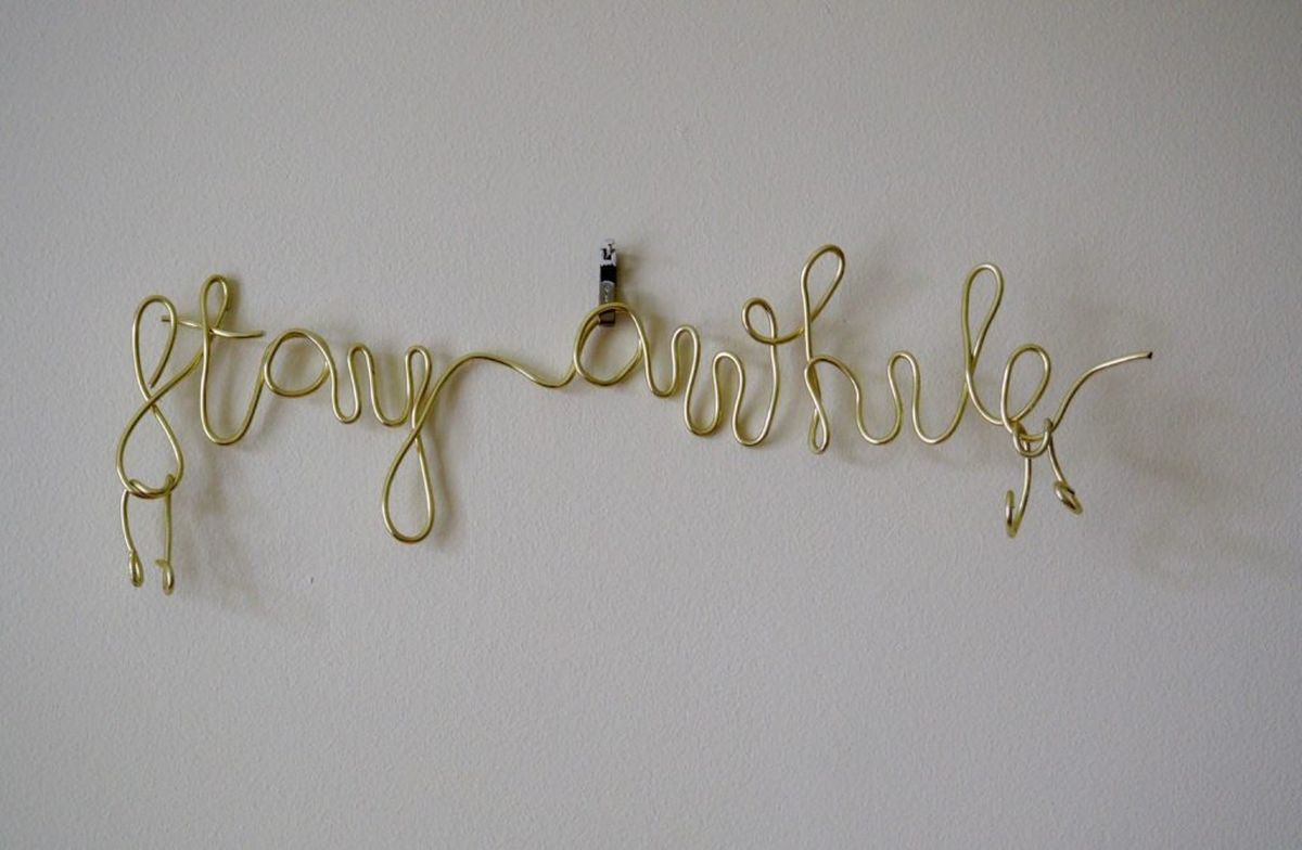 Wire Key Holder DIY attach to the words