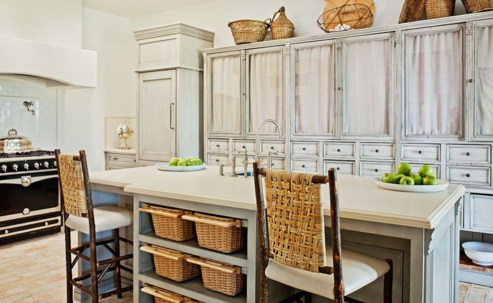 Pantry kitchen wicker baskets storage