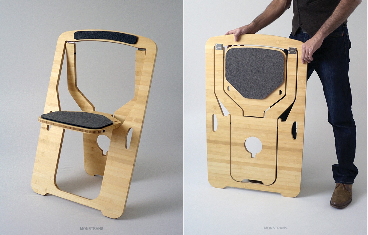 Foldable modern dining chair