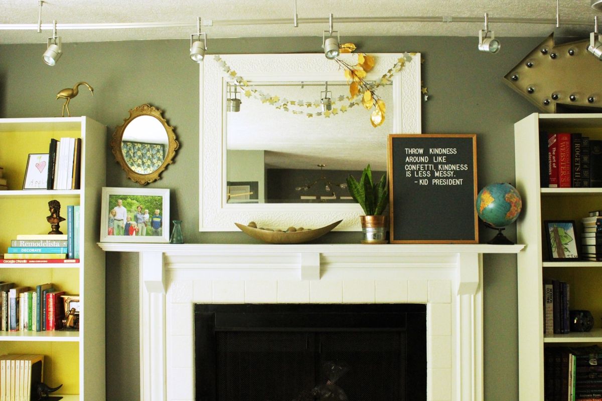 How to Declutter a Mantel step by step