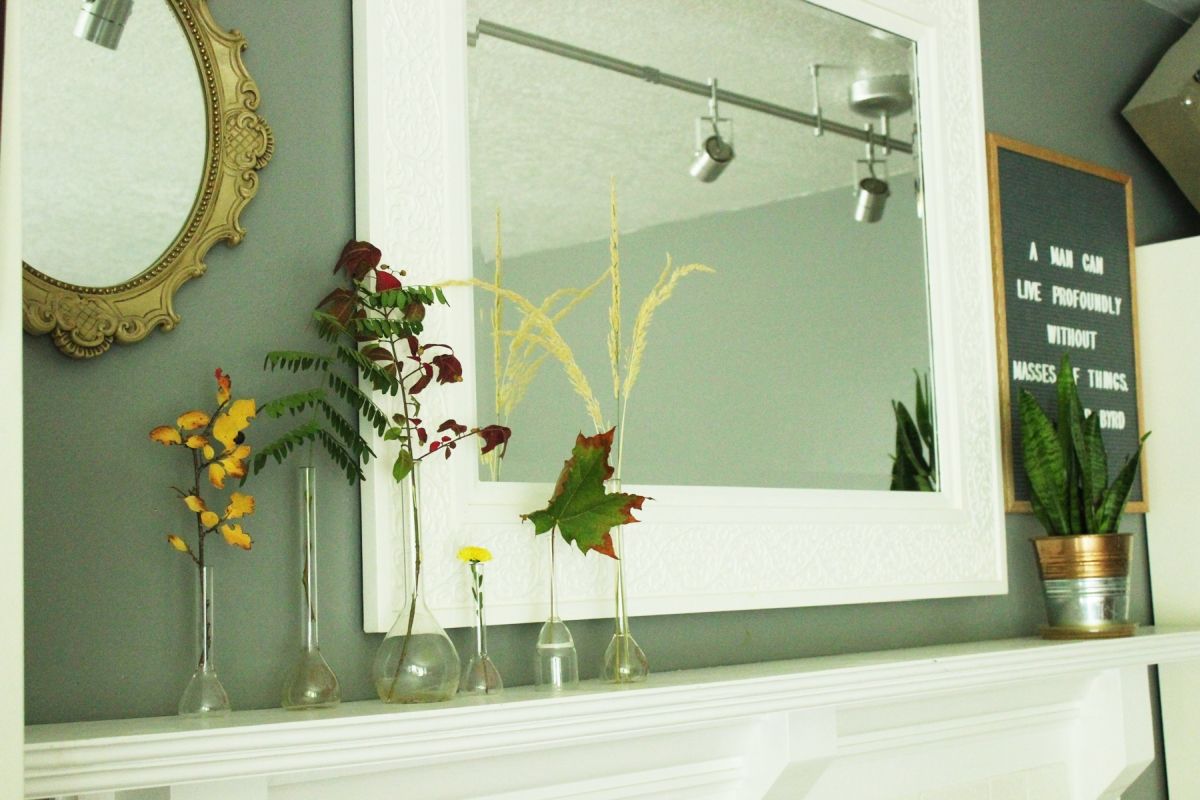 How to Declutter a Mantel step by step