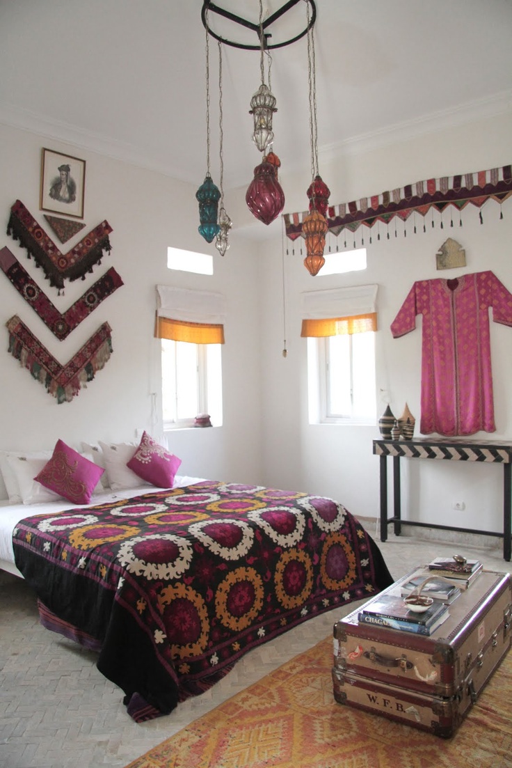 purple boho bedroom