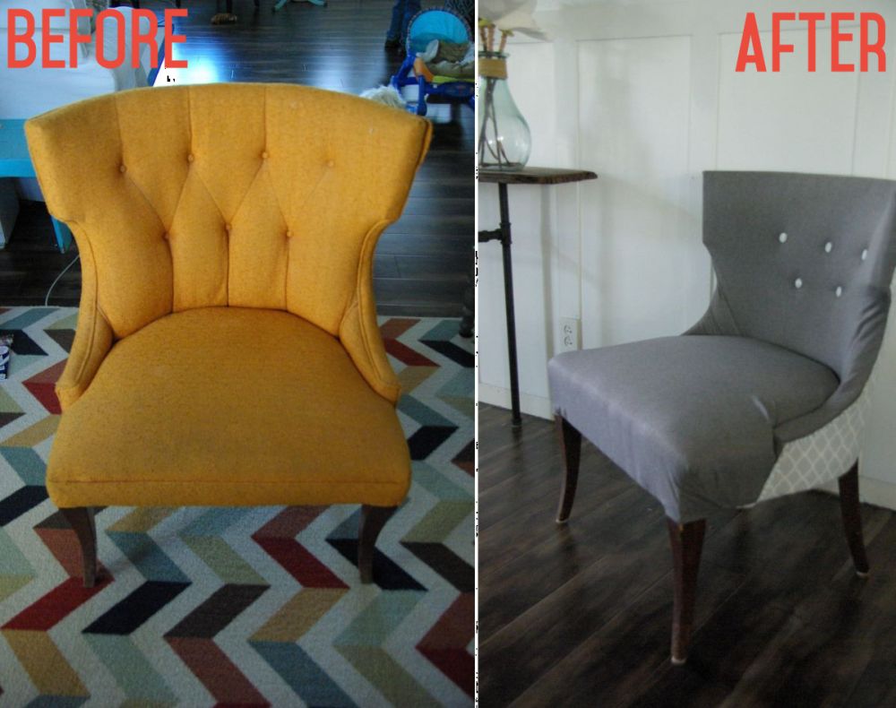 HOW TO RECOVER AN UPHOLSTERED BENCH OR CHAIR SEAT {BAMBOO BENCH MAKEOVER}