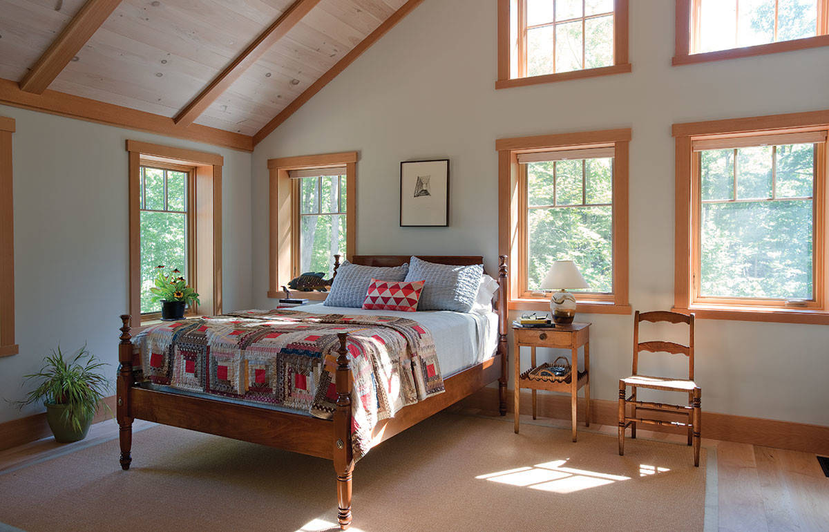 Craftsman bedroom wood floor natural light