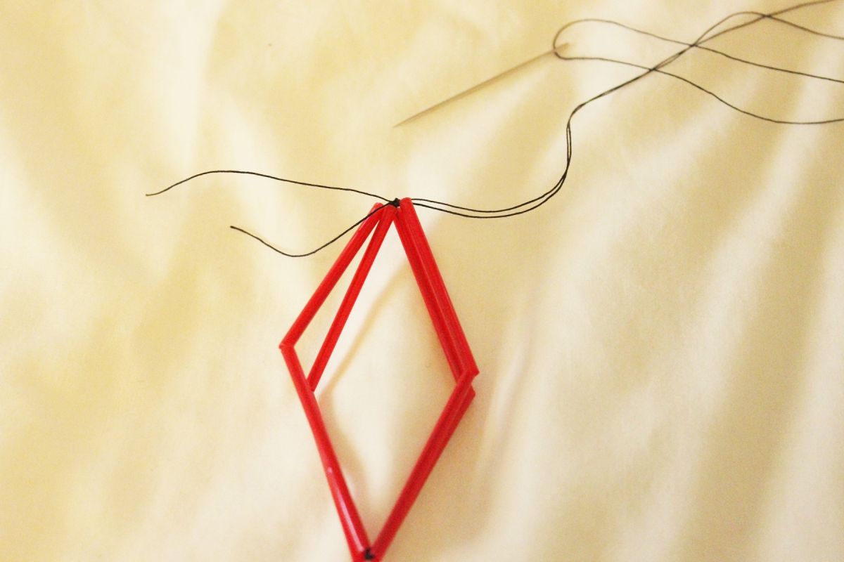 DIY Geometric Straw Prisms