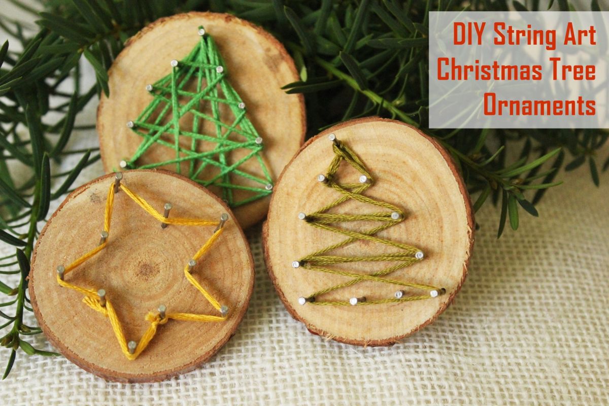 Nail String Art - DIY Christmas Tree Ornaments