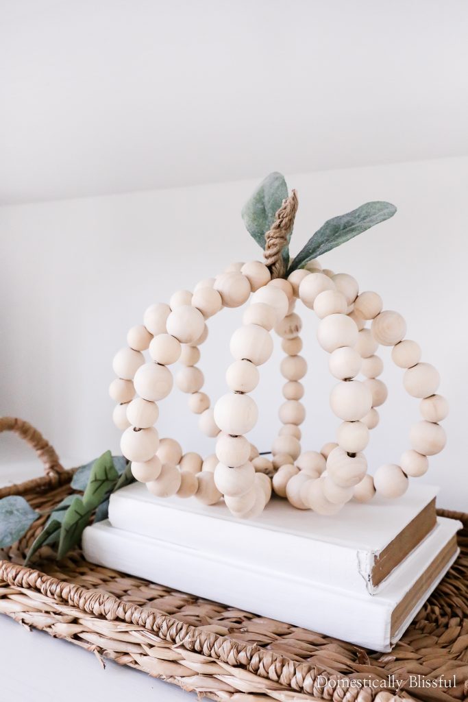 DIY Wood Bead Pumpkin