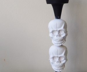 Plaster Skull Candlesticks: Halloween Do it Yourself Project