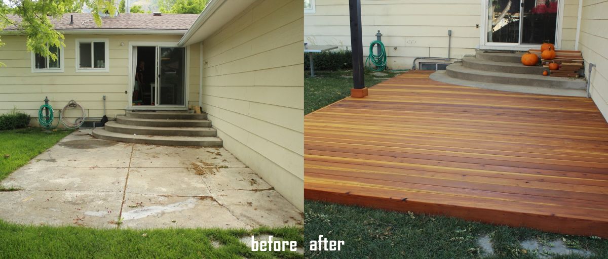 Redwood Deck- step-height lift works beautifully