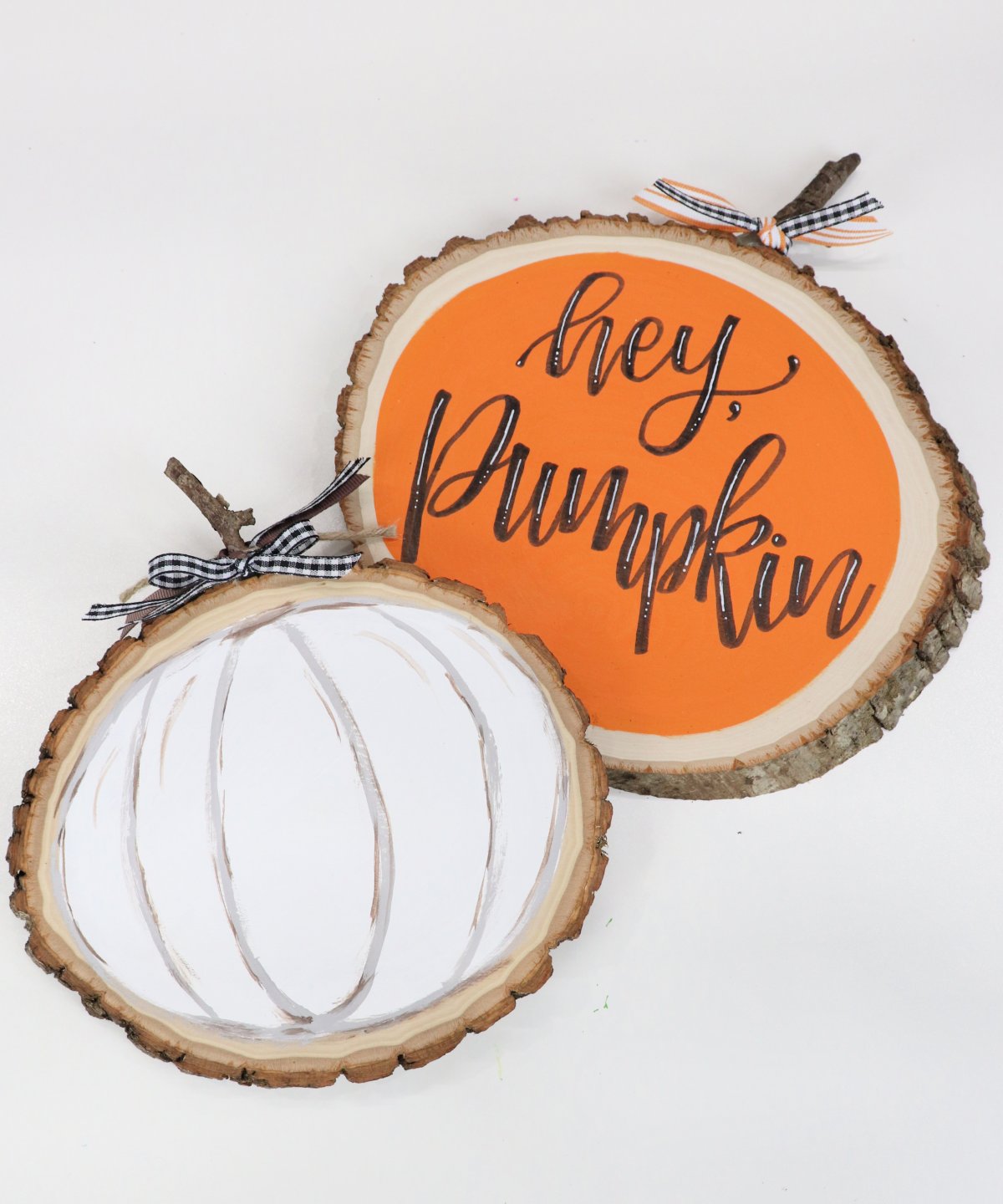 Wood Slice Pumpkins