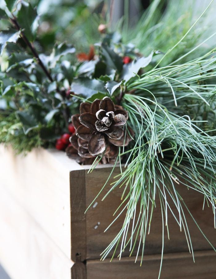 Christmas Mantel Decorating Frosted Window Panes